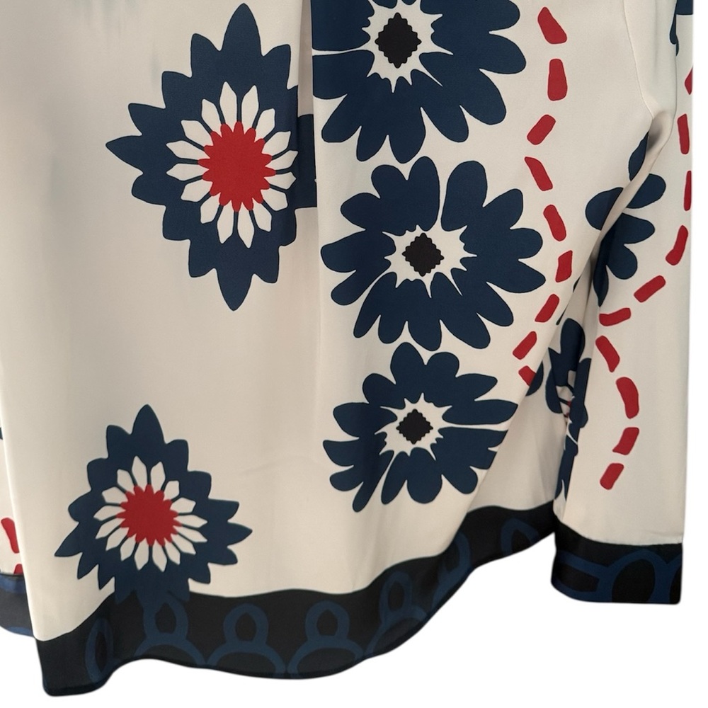 NWT Skies Are Blue Ivory-Navy Blouse - Size S - Picture 7 of 7